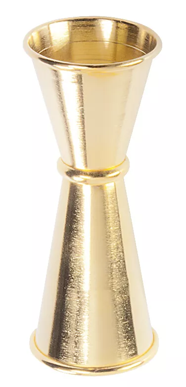 Doppelmessbecher, Japan, golden - Edelstahl (30/45ml) Doppelmessbecher, Japan, golden - Edelstahl (30/45ml)