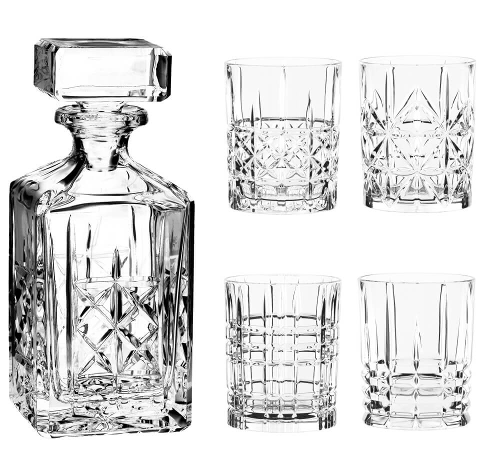 Whisky-Set Highland, Nachtmann (Karaffe + 4 Tumbler)