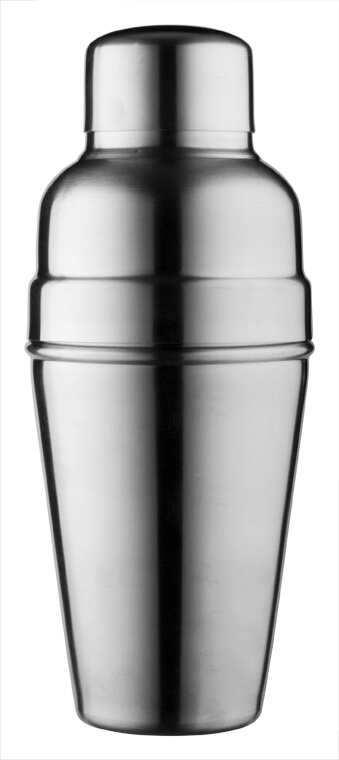 Cocktail Shaker, BAR AID, mattierter Edelstahl, dreiteilig (500ml)
