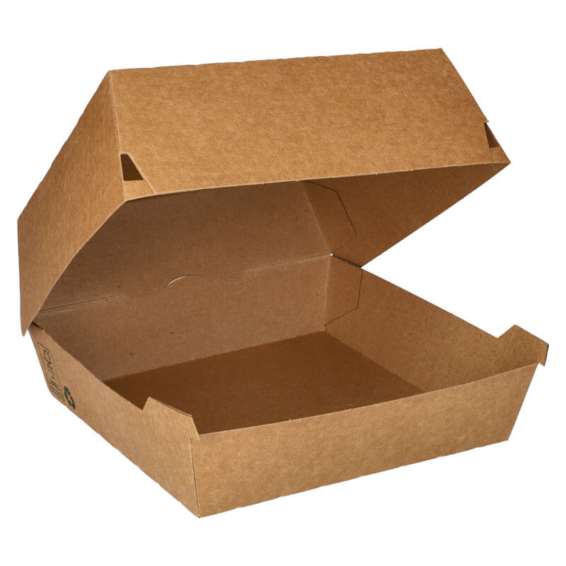 Burgerbox XXL, Pappe braun - 9x18,5x18,5cm (25 Stk.) Burgerbox XXL, Pappe braun - 9x18,5x18,5cm (25 Stk.)