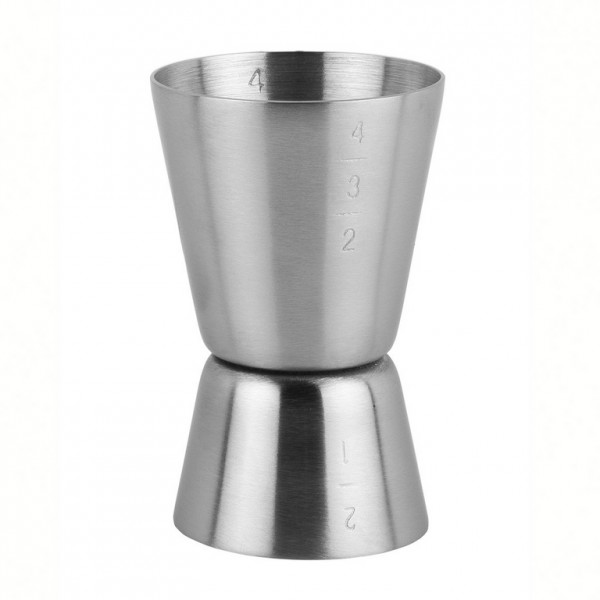 Doppelmessbecher, Leopold - Edelstahl (2/4cl)