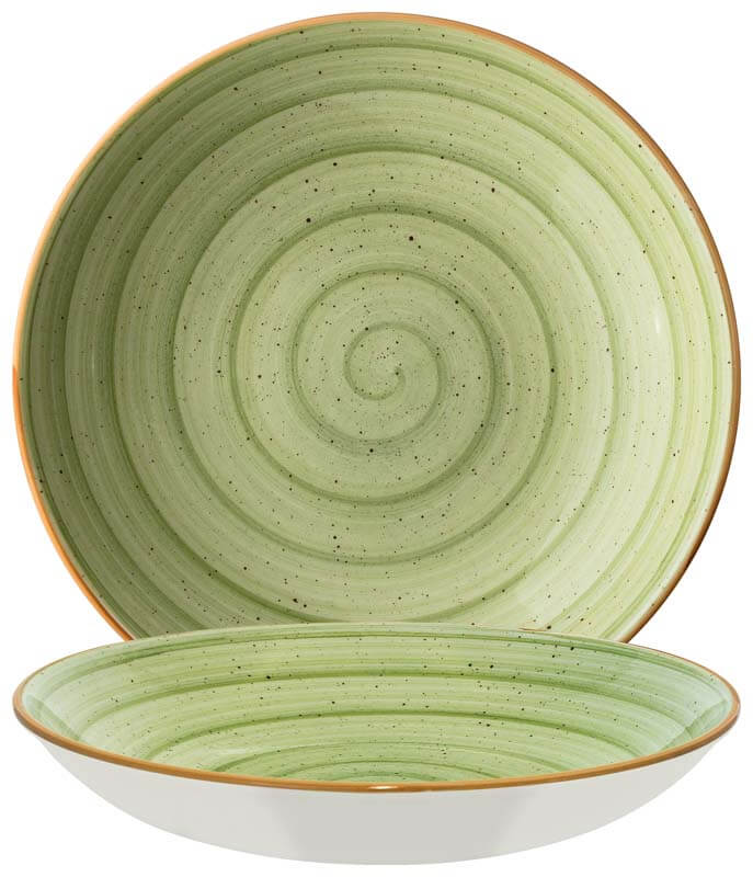 Bonna Aura Therapy Bloom Teller tief 23cm grün - 6 Stück Bonna Aura Therapy Bloom Teller tief 23cm grün - 6 Stück