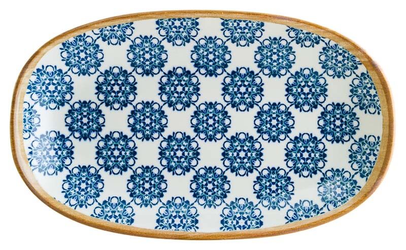Bonna Lotus Gourmet Platte oval 15x8,5cm blau - 12 Stück Bonna Lotus Gourmet Platte oval 15x8,5cm blau - 12 Stück