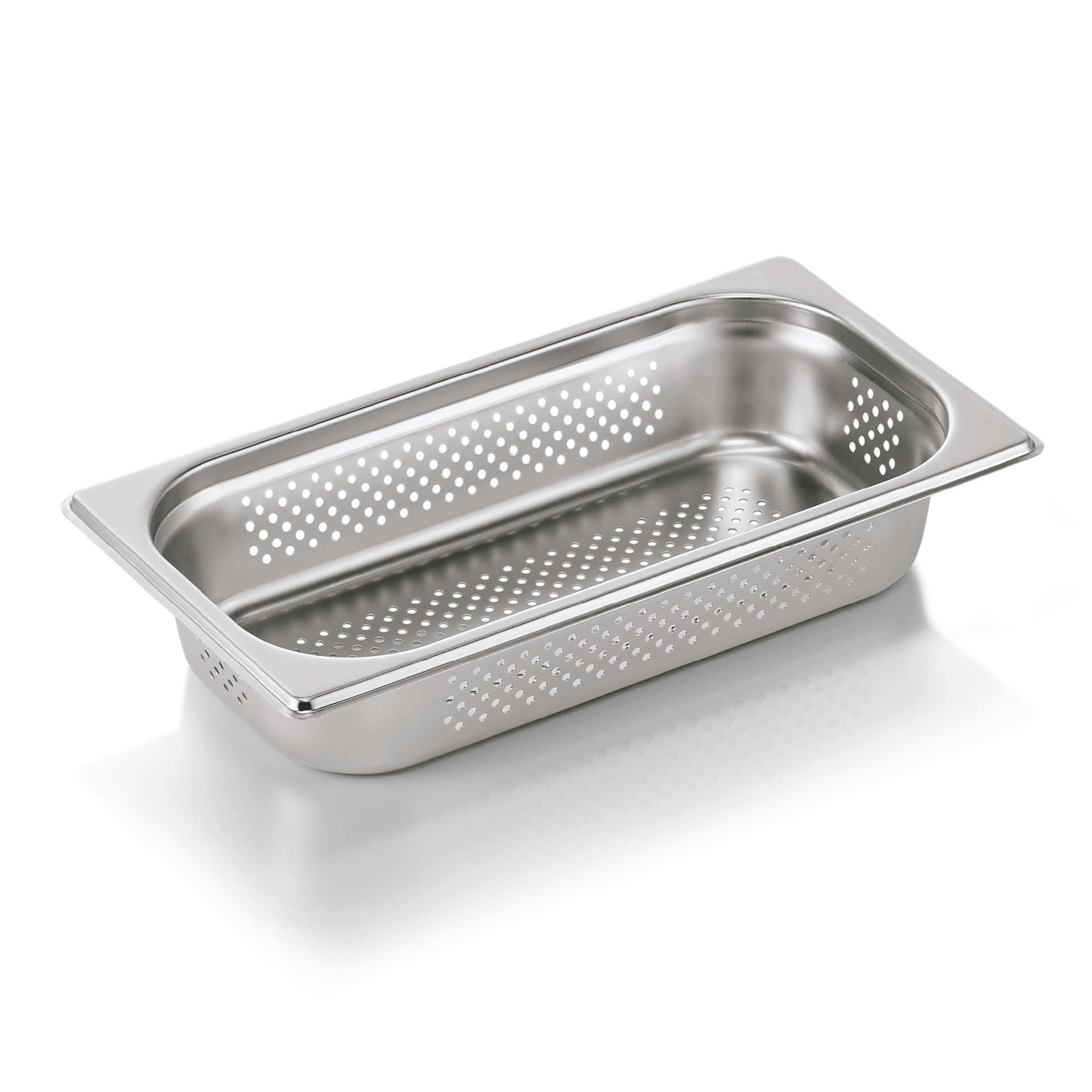 GN 1/3 Behälter, mit Seiten- & Bodenlochung, CNS, GN ESSENTIALS - 6,5cm (6 Stk.) GN 1/3 Behälter, mit Seiten- & Bodenlochung, CNS, GN ESSENTIALS - 6,5cm (6 Stk.)
