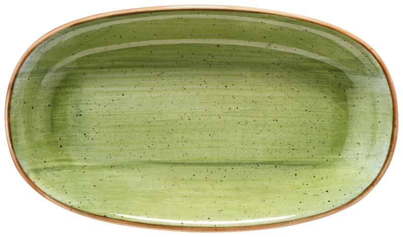 Bonna Aura Therapy Gourmet Platte oval 34x19cm grün - 6 Stück Bonna Aura Therapy Gourmet Platte oval 34x19cm grün - 6 Stück