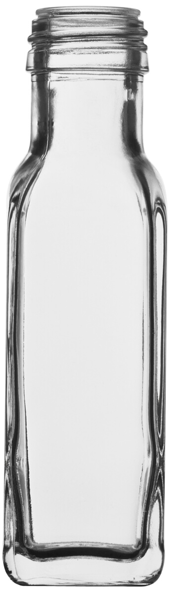 Glasflasche eckig - 100ml