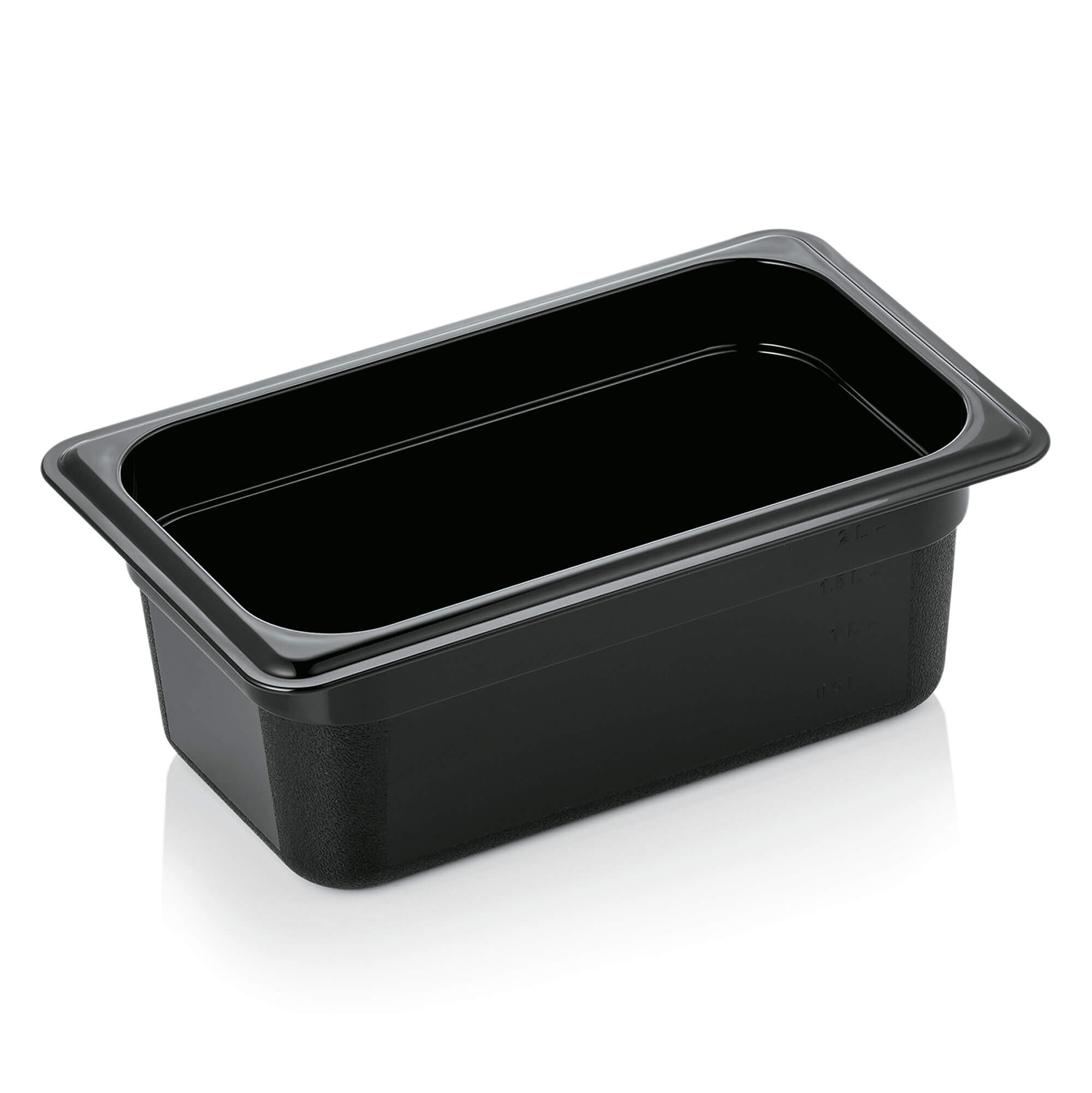 Gastronormbehälter 100mm Tiefe - PC schwarz (GN 1/4)