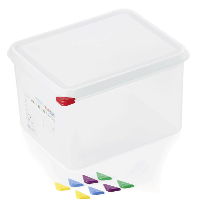 Vorratsbehälter GN 1/2 Set mit Deckel, PP - 12,5l / H 20cm