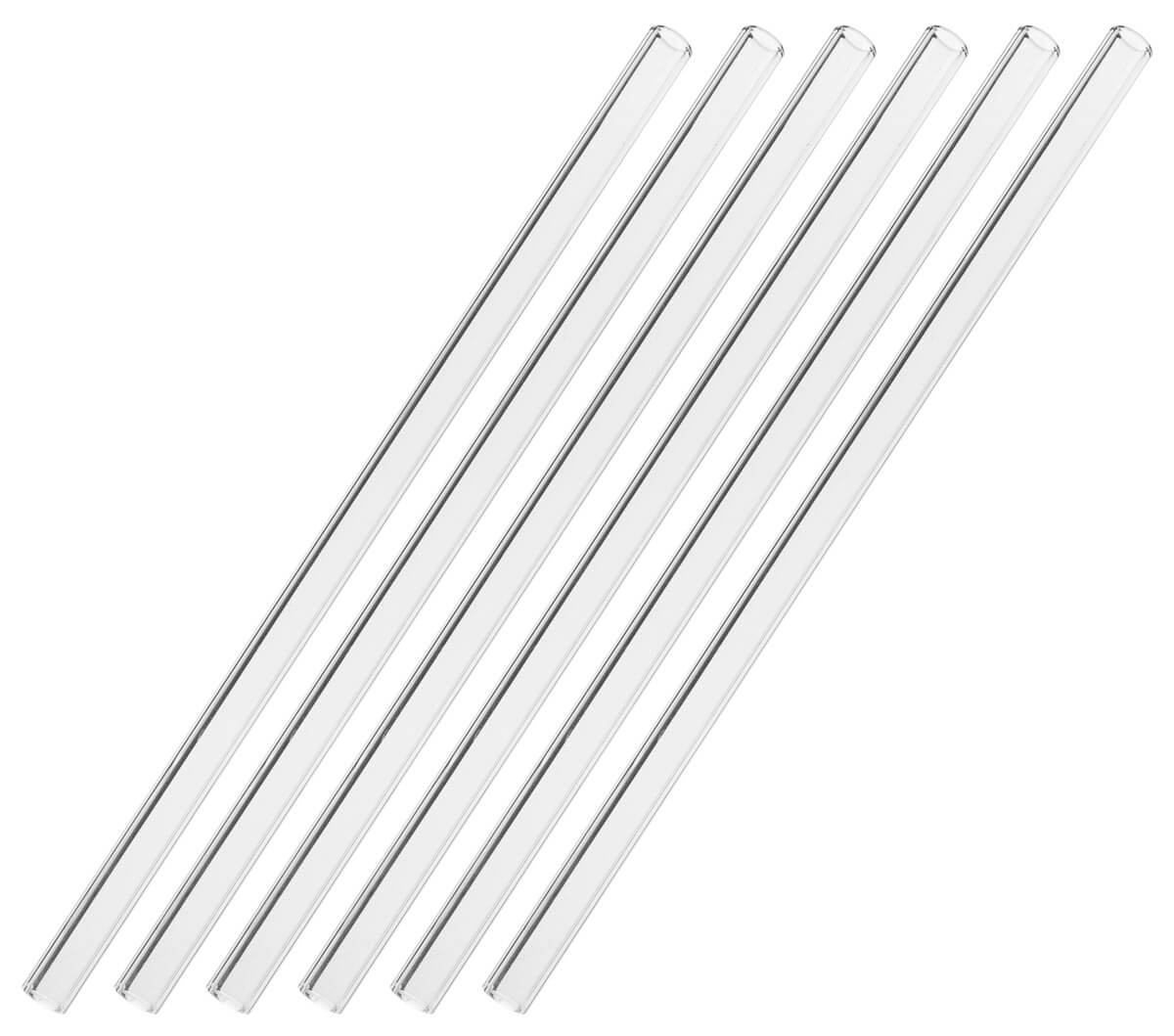 Glastrinkhalme (10x230mm) - klar (6 Stk. + Bürste)