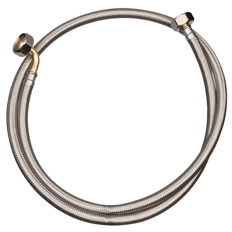 Stahlflexschlauch gebogen ø 3/4" FpxCFp - 1500mm DVGW Stahlflexschlauch gebogen ø 3/4" FpxCFp - 1500mm DVGW