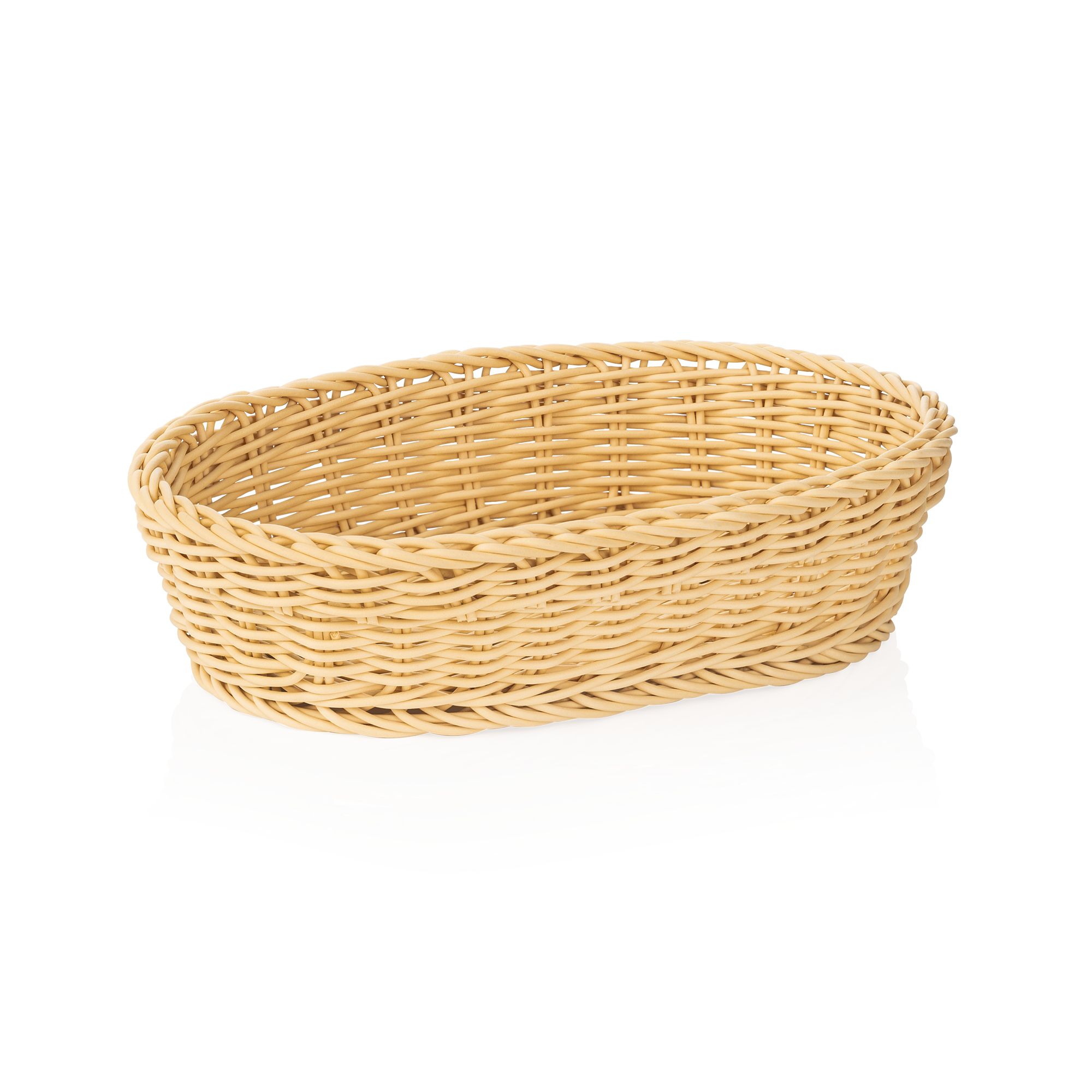Korb oval, Polypropylen hellbeige - 28x16x8cm