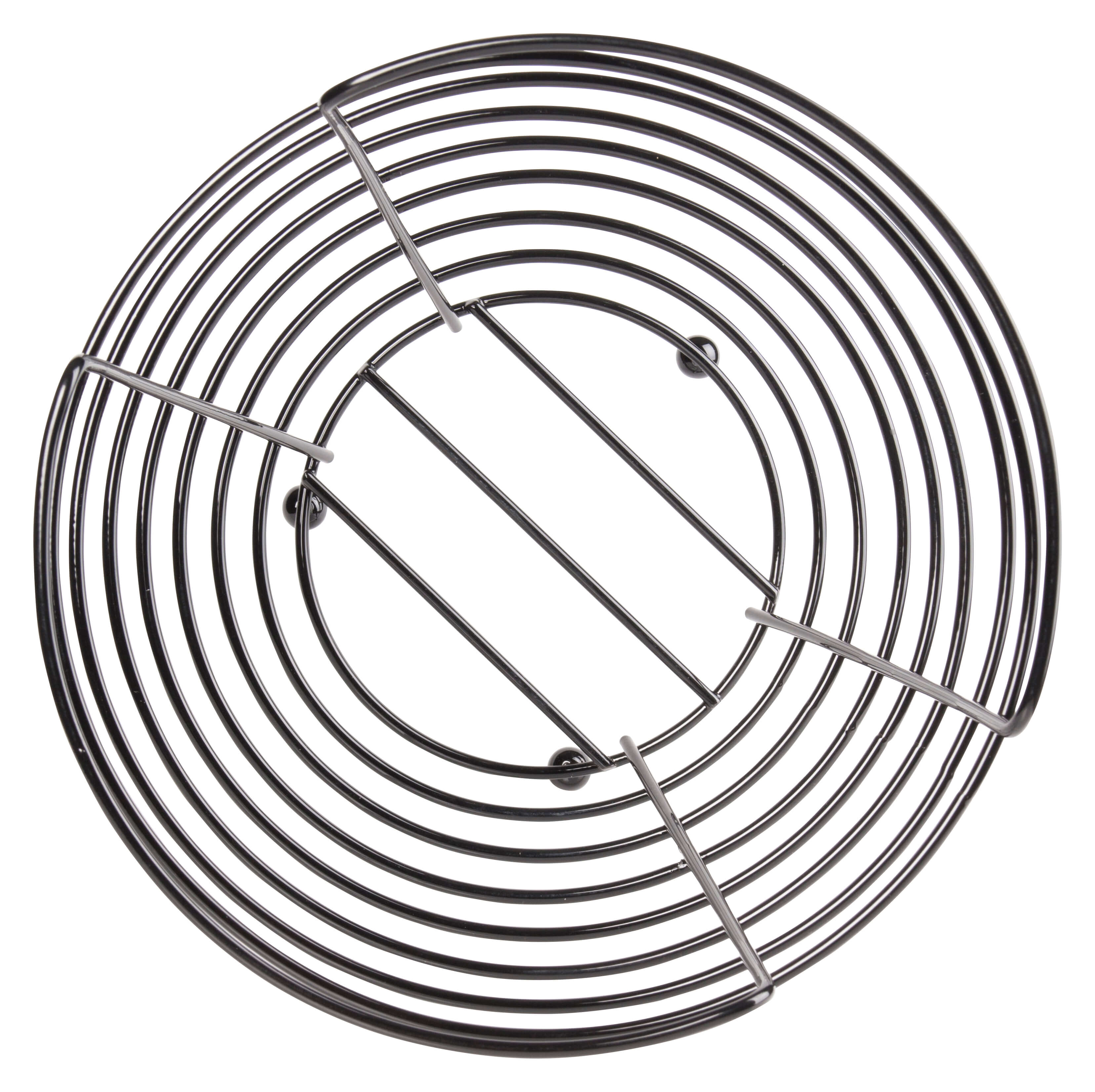 Obstkorb Ringe, Stahl schwarz - 25x23cm