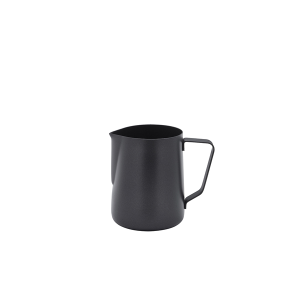 Milchgießer Edelstahl schwarz, antihaft - 340ml