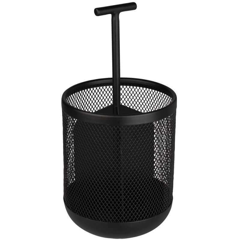 Besteckbehälter mit Griff, 3 Fächer, schwarz - 25x12cm Besteckbehälter mit Griff, 3 Fächer, schwarz - 25x12cm