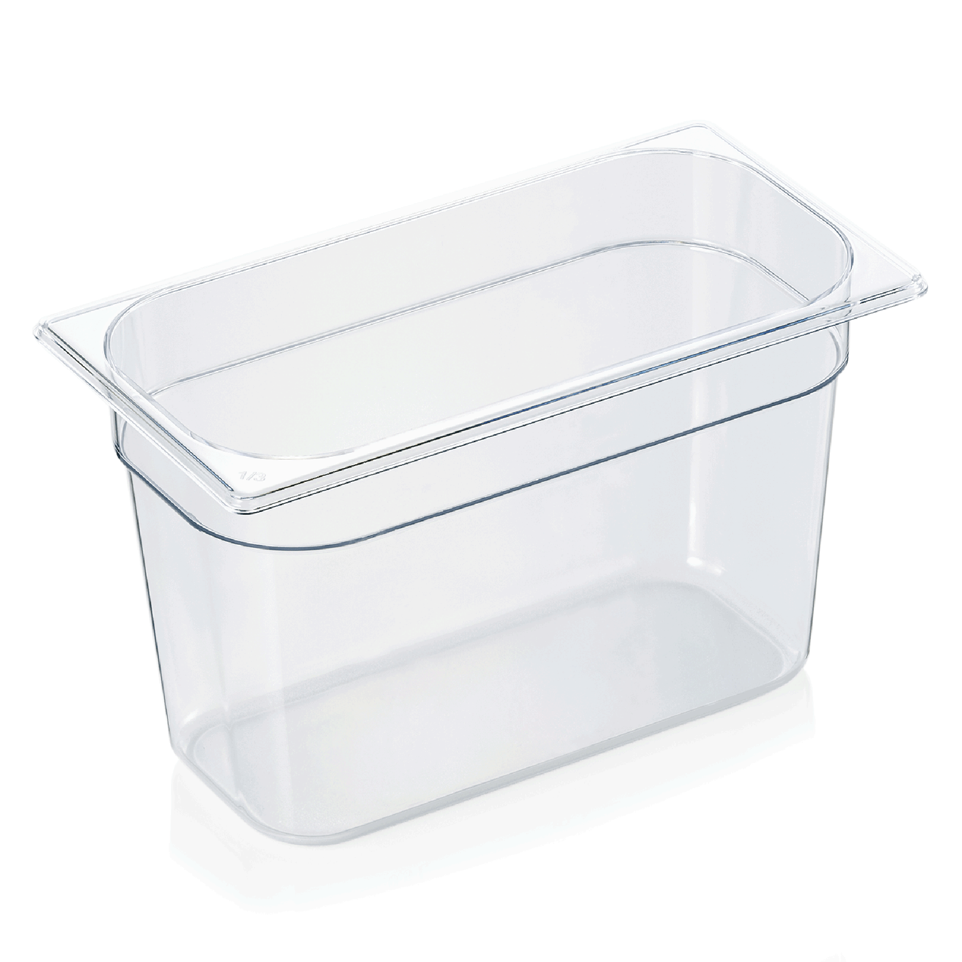 GN 1/3 Behälter mit Skalierung, Polycarbonat transparent - H 20cm (Serie GN 94) GN 1/3 Behälter mit Skalierung, Polycarbonat transparent - H 20cm (Serie GN 94)