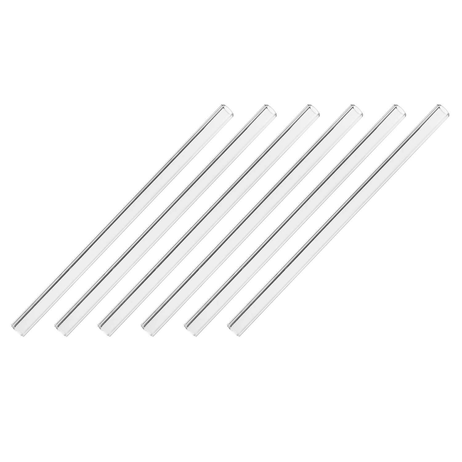 Glastrinkhalme 150x10mm (6 Stk. + Reinigungsbürste)