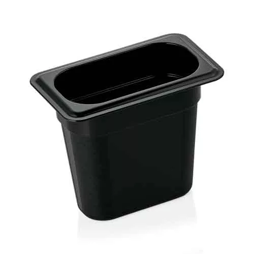 Gastronormbehälter 150mm Tiefe - PC schwarz (GN 1/9) Gastronormbehälter 150mm Tiefe - PC schwarz (GN 1/9)