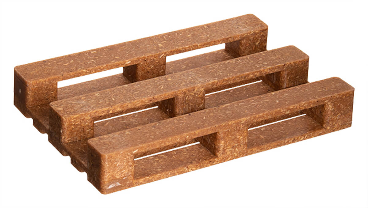 Untersetzer Mini-Palette, Kunststoff, 12x8x1,8cm - Holzoptik
