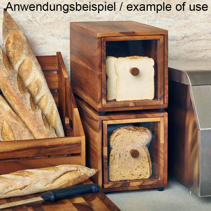 Brotkasten Akazienholz - 17,6x32,5x19cm (GN 1/3) Brotkasten Akazienholz - 17,6x32,5x19cm (GN 1/3)