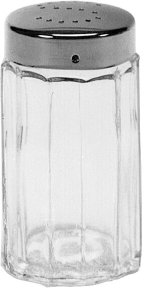 Salzstreuer, Glas und Edelstahl - 7x4cm