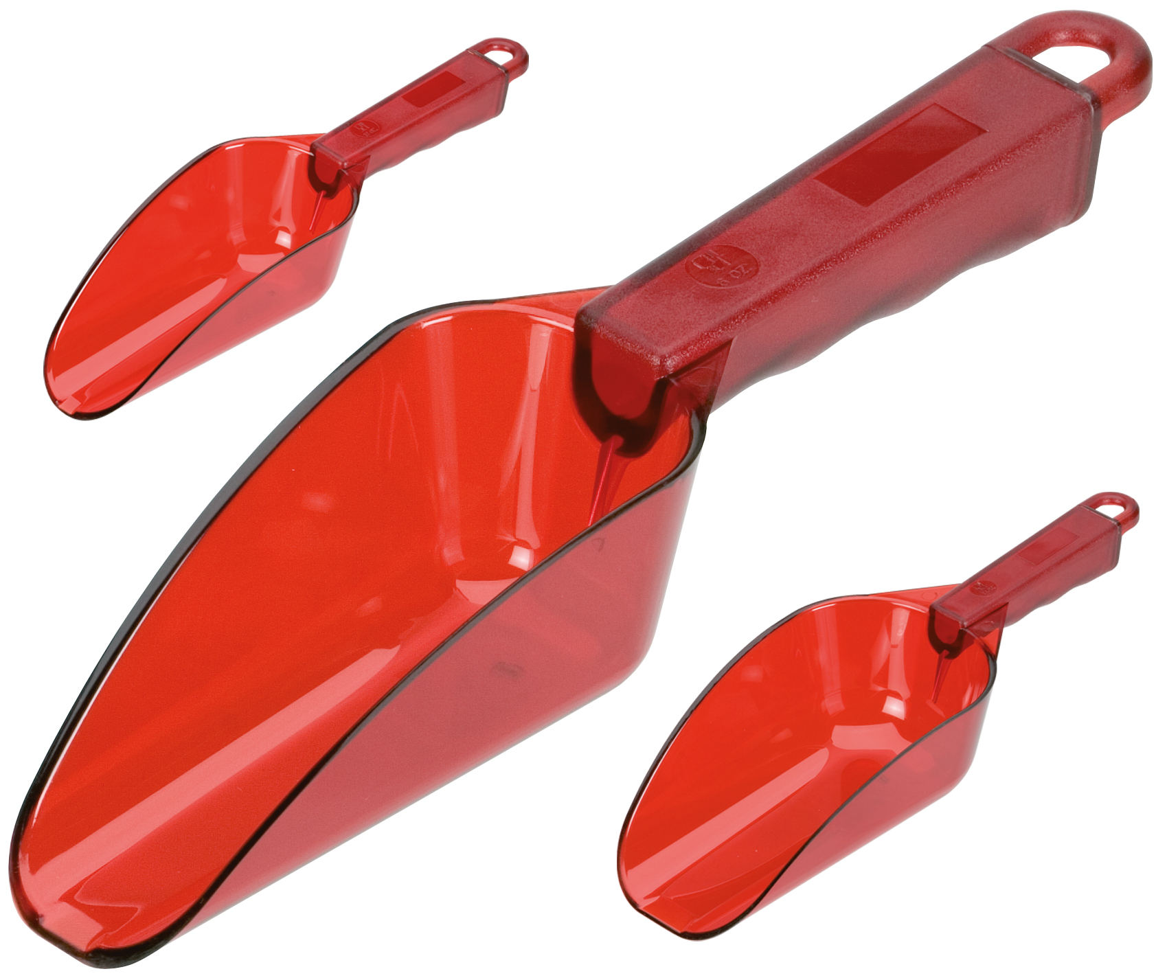 Eisschaufel, Polycarbonat transparent rot - 0,35l