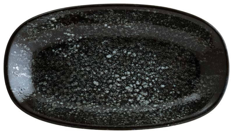 Bonna Cosmos Black Gourmet Platte oval 24x14cm schwarz - 12 Stück