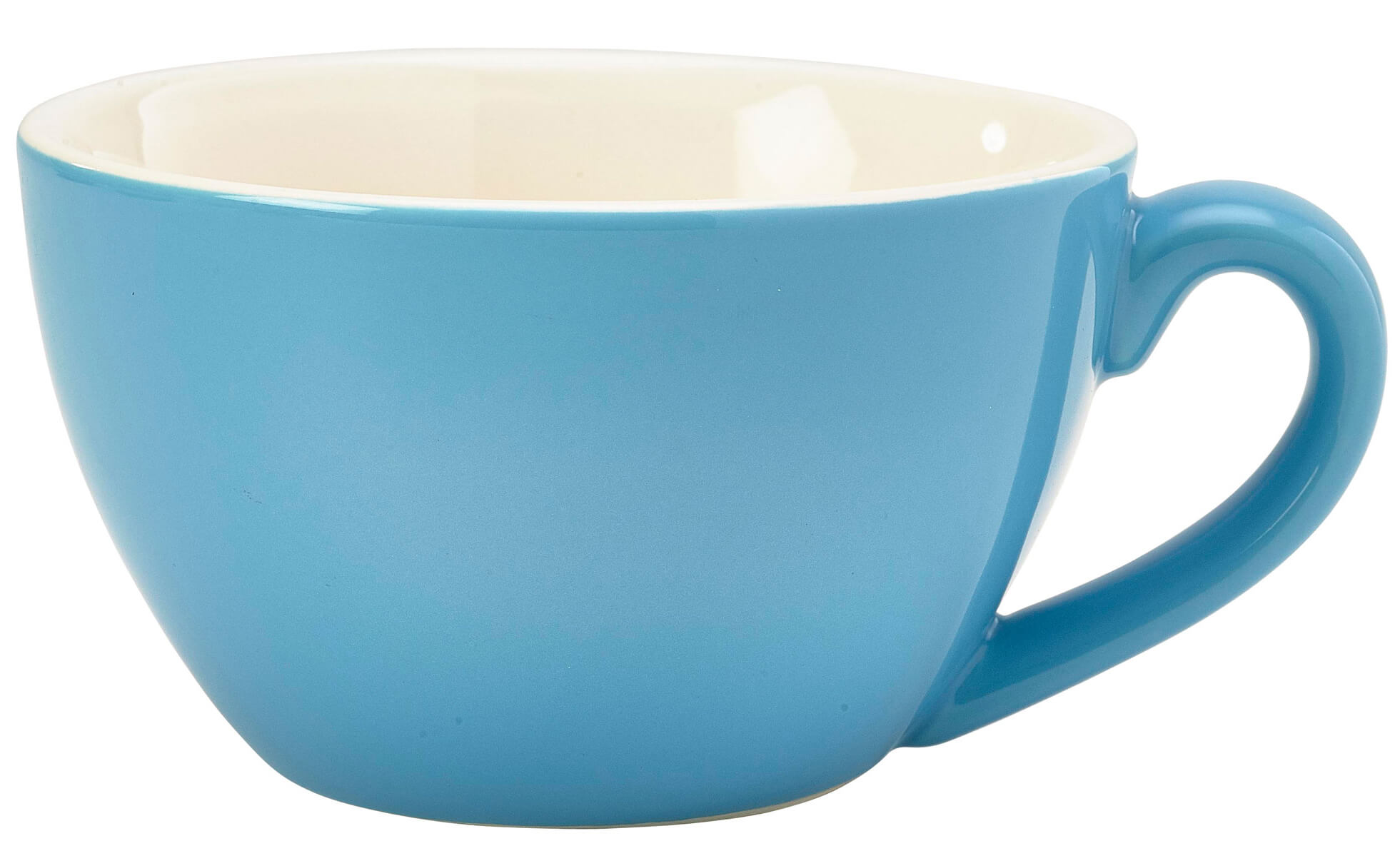 Milchkaffee Tasse blau - 340ml (6 Stk.)