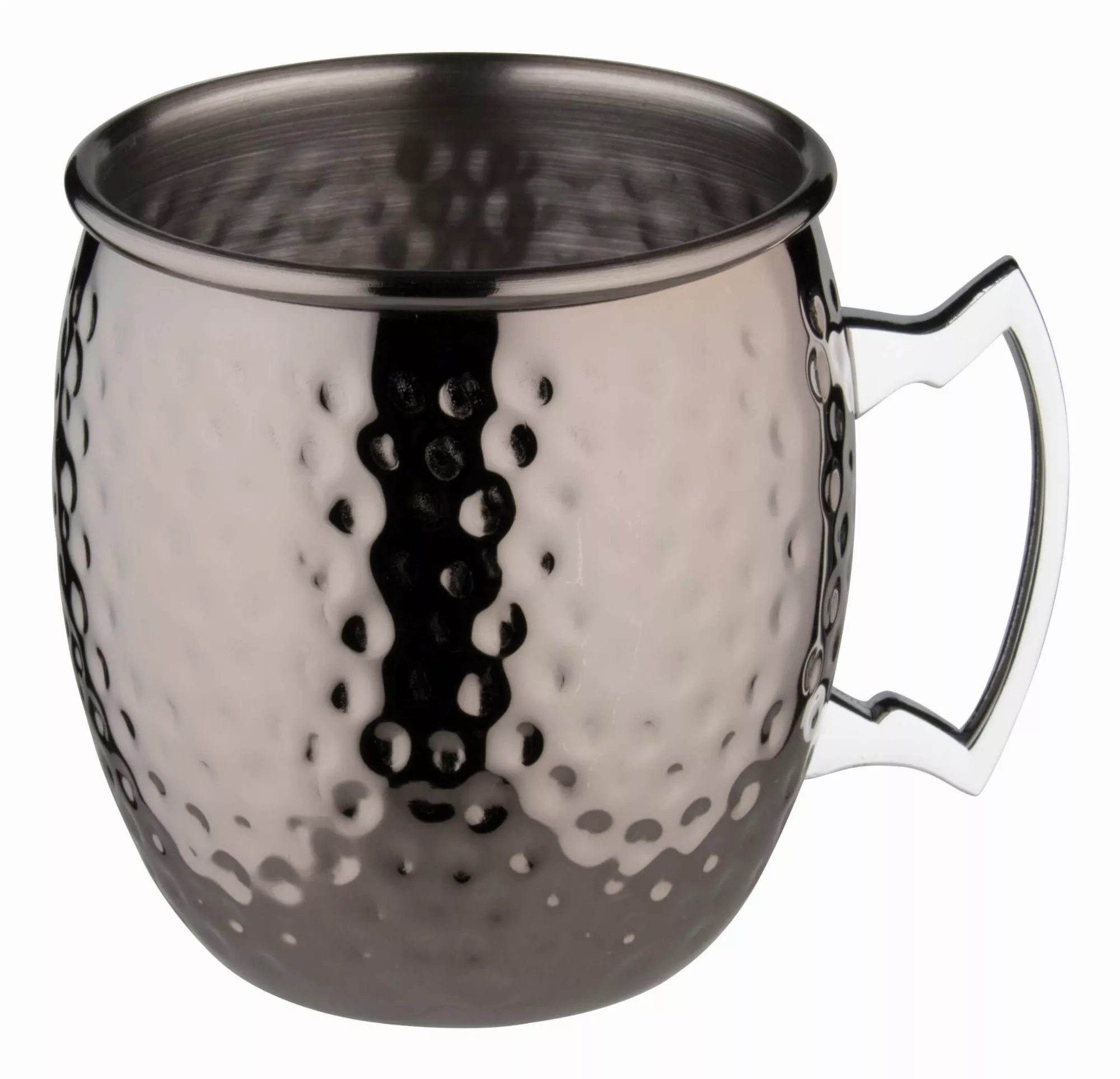 Edelstahlbecher Moscow Mule, gunmetal black, hammered - 550ml Edelstahlbecher Moscow Mule, gunmetal black, hammered - 550ml