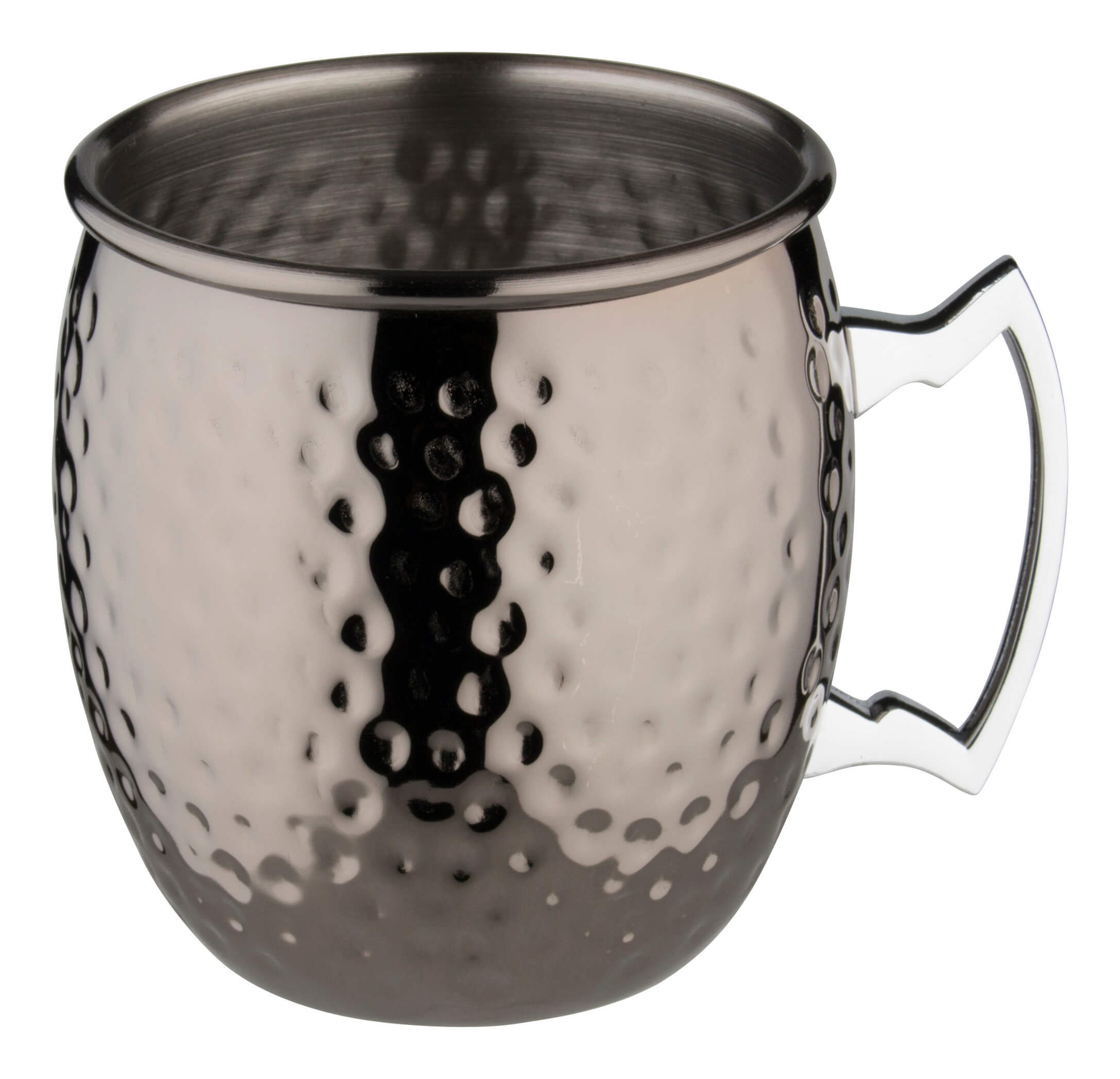 Edelstahlbecher Moscow Mule, gunmetal black, hammered - 550ml