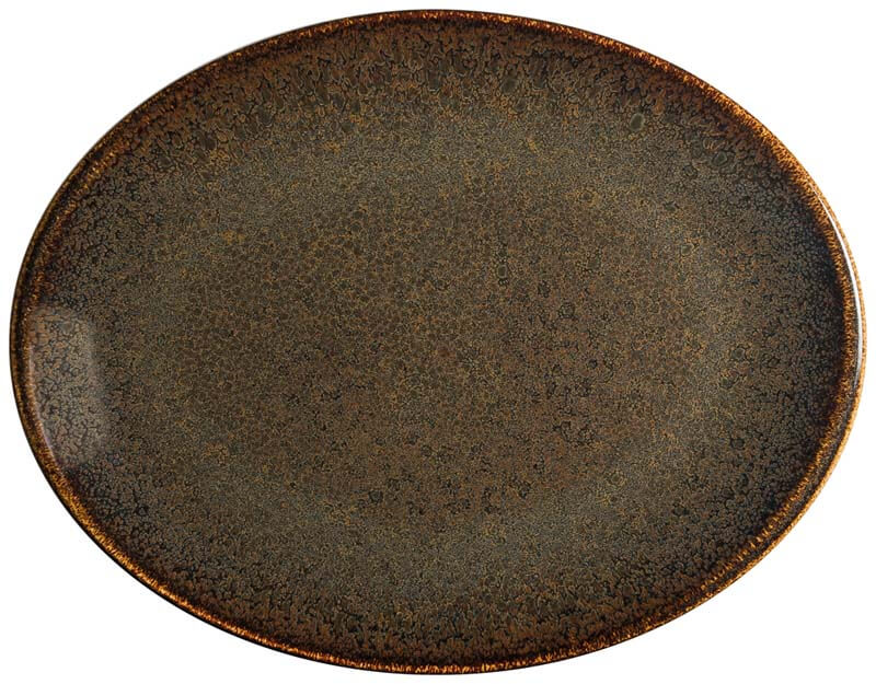 Bonna Ore Tierra Moove Platte oval 36x28cm braun - 6 Stück