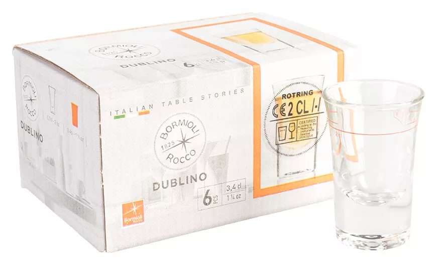 Stamper Dublino - 34ml, 2cl Eiche (6 Stk.) Stamper Dublino - 34ml, 2cl Eiche (6 Stk.)