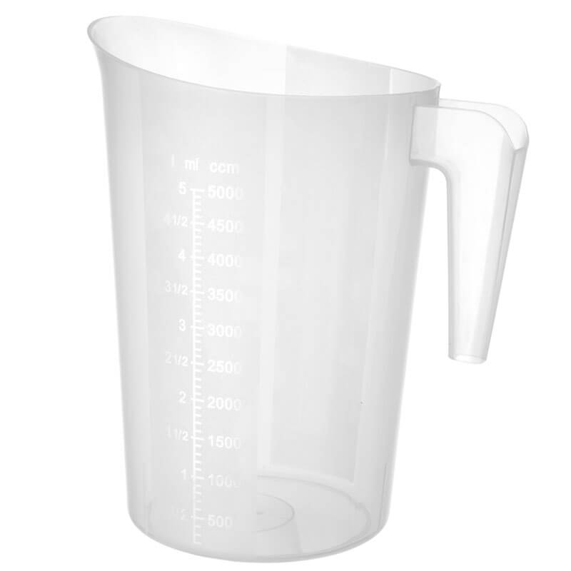 Messbecher stapelbar, PP - Skalierung bis 5000ml