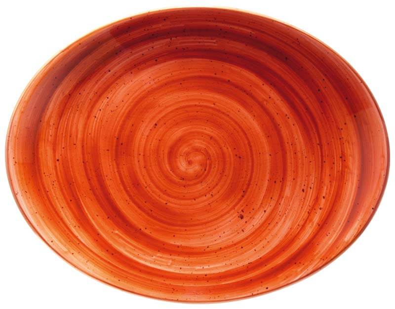 Bonna Aura Terracotta Moove Platte oval 31x24cm orange - 6 Stück Bonna Aura Terracotta Moove Platte oval 31x24cm orange - 6 Stück