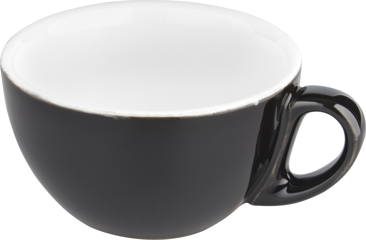 Cappuccino Untertasse Italia Black, schwarz-weiß - 15cm