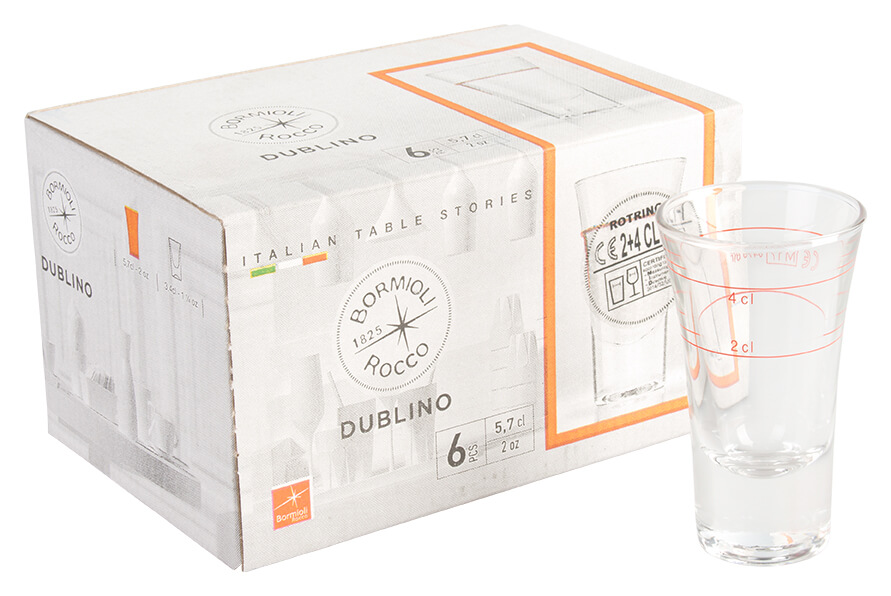 Stamper Dublino - 57ml, 2+4cl geeicht (6 Stk.)