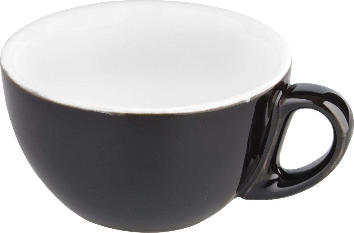 Cappuccinotasse Italia Black, schwarz-weiß - 200ml (1 Stk.) Cappuccinotasse Italia Black, schwarz-weiß - 200ml (1 Stk.)