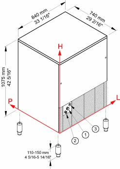 Brema Eiswürfelbereiter CB Serie 1565A HC B-QUBE DP - Würfel (152kg)