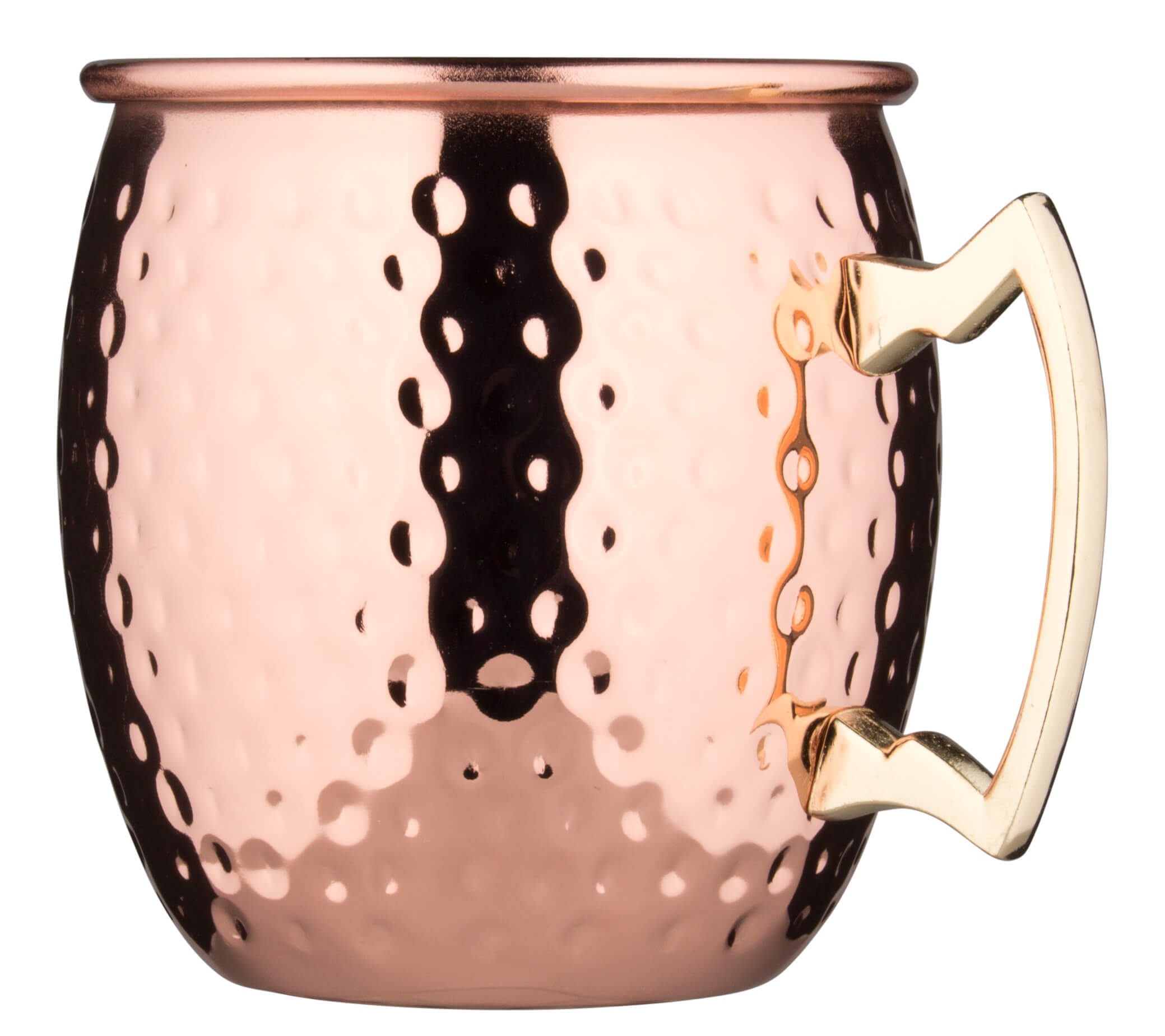 Edelstahlbecher Moscow Mule, kupferfarben, gehämmert - 550ml