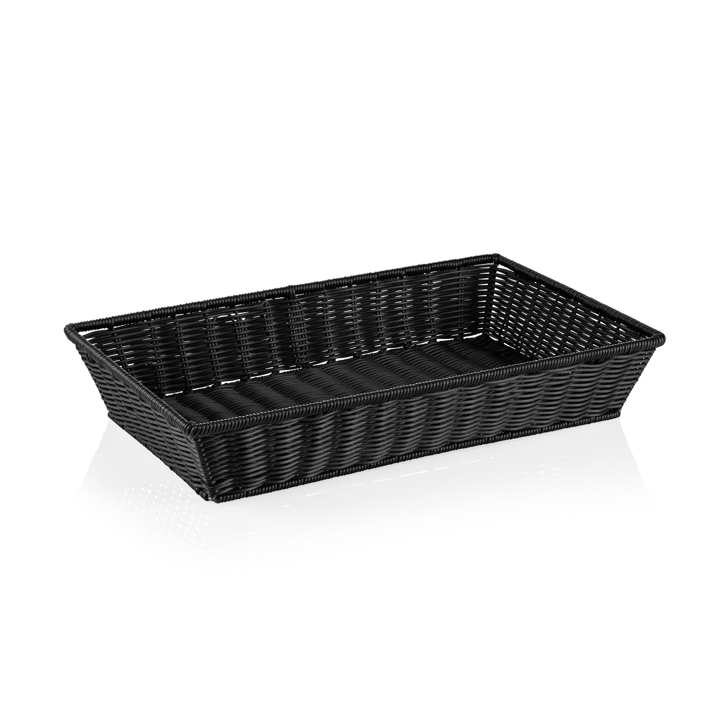 Korb Polypropylen, 53x32,5x10cm (GN 1/1) - schwarz Korb Polypropylen, 53x32,5x10cm (GN 1/1) - schwarz