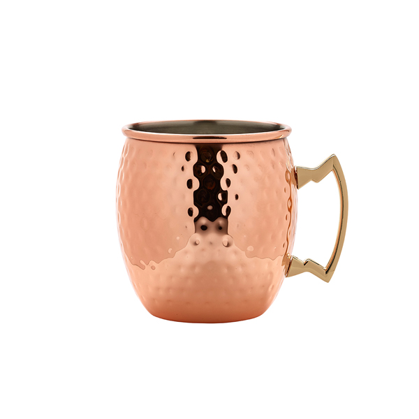 Moscow Mule Becher, Edelstahl kupferfarben, gehämmert - 550ml Moscow Mule Becher, Edelstahl kupferfarben, gehämmert - 550ml