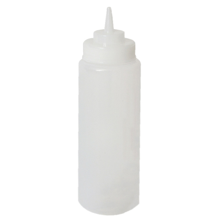 Quetschflasche Weithals, Polyethylen transparent - 710ml (6 Stk.)