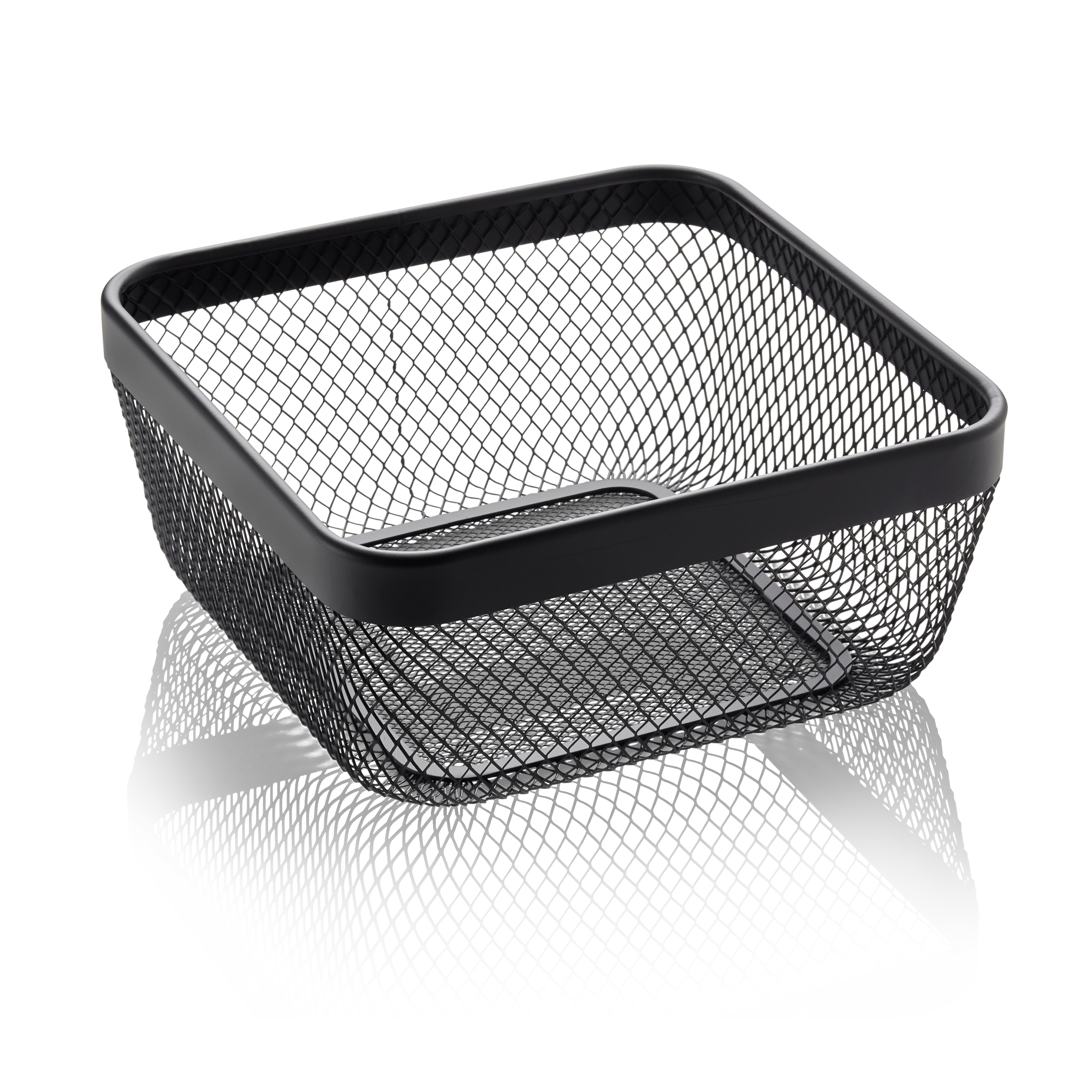 Korb Metall, schwarz - 24,5x24,5x11cm