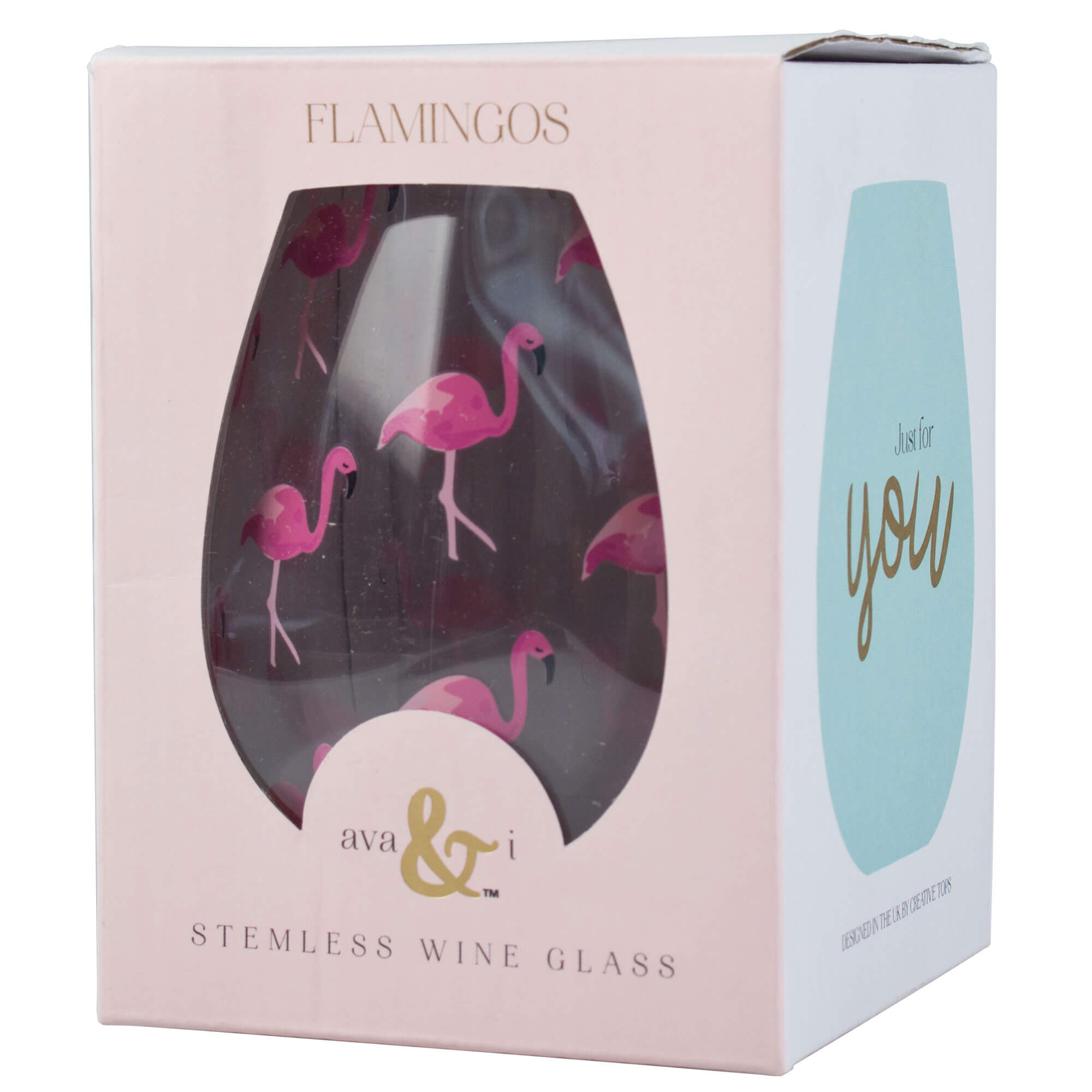 Weinglas ohne Stiel, Flamingos - 590ml (1 Stk.)