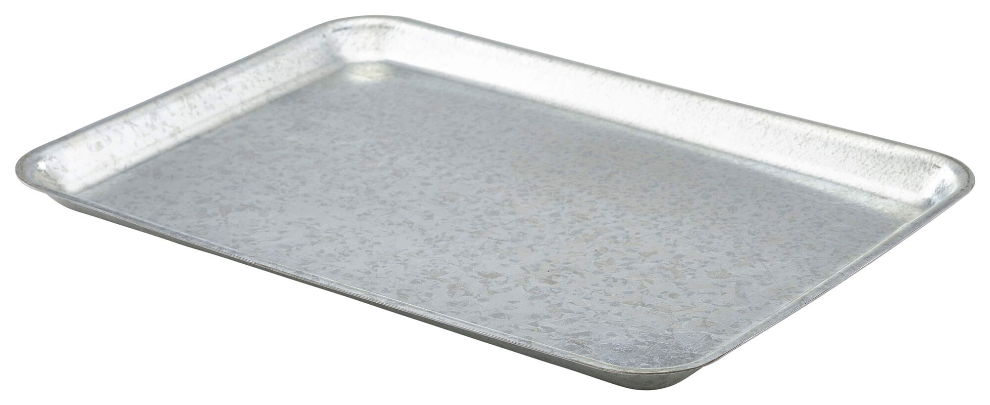 Tablett, galvanisierter Stahl - 37x26,5cm