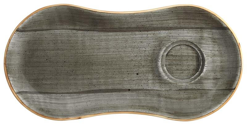 Bonna Aura Space Gourmet Setplatte 25x12cm grau - 12 Stück