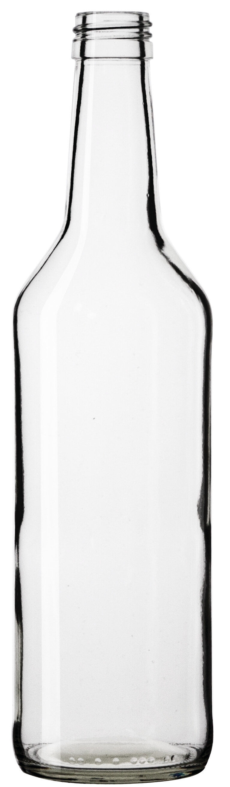 Glasflasche Geradhals klar - 500ml