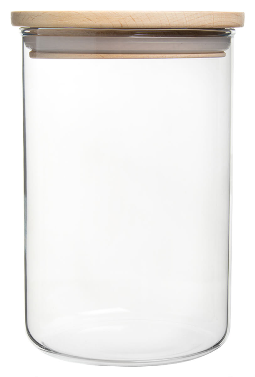 Vorratsglas mit Holzdeckel, Simax - 0,9l