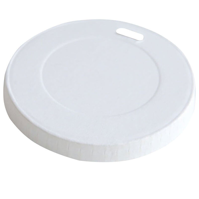 Flachdeckel für Kaffeebecher, Pappe weiß - 9cm (50 Stk.) Flachdeckel für Kaffeebecher, Pappe weiß - 9cm (50 Stk.)