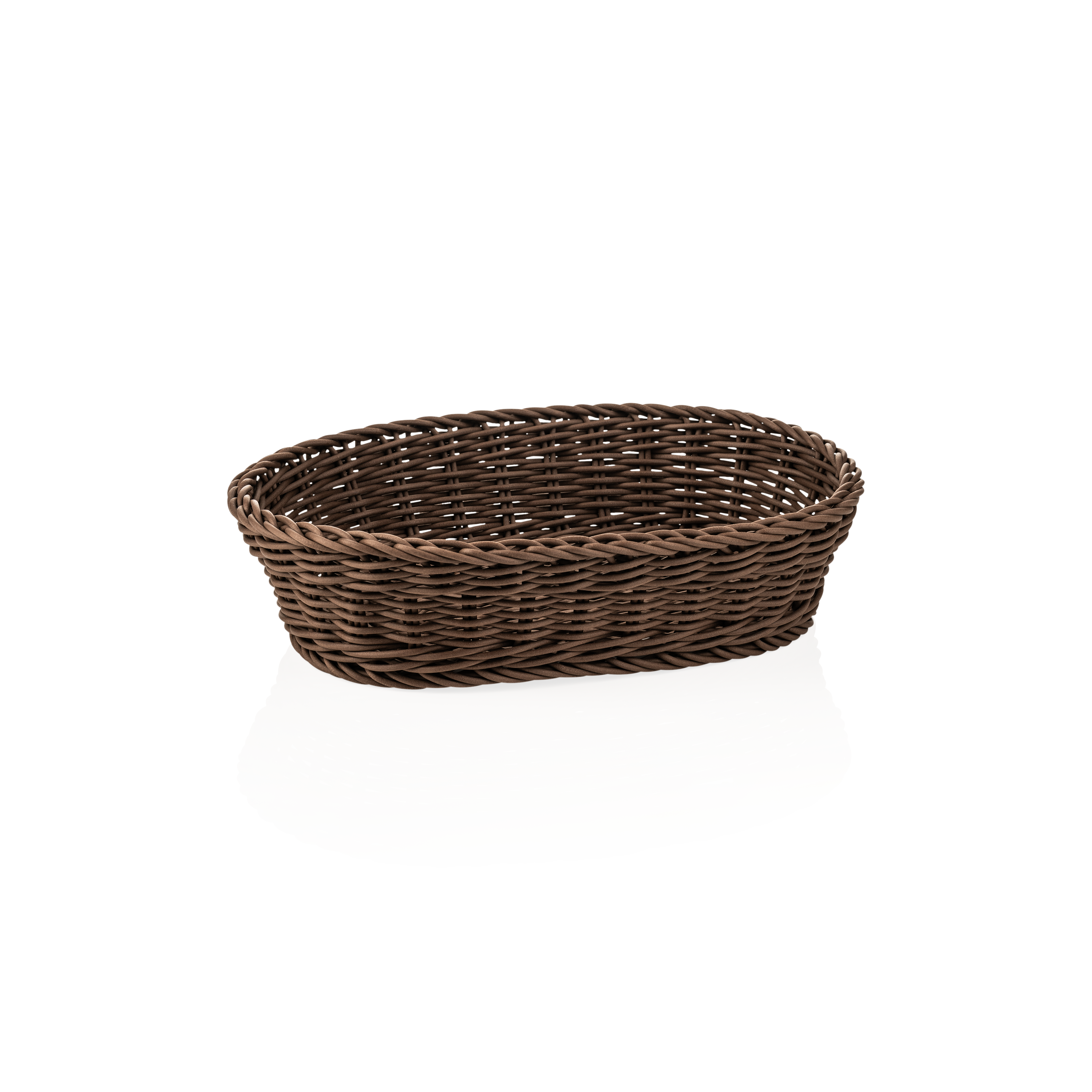 Korb oval, Polypropylen braun - 32x23x7cm