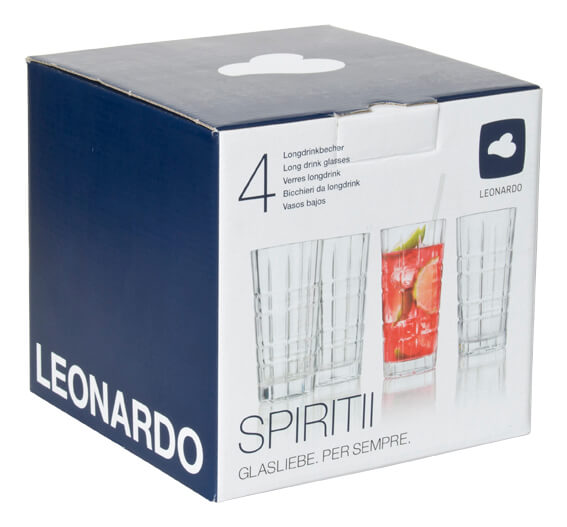 Longdrinkglas Spiritii, Leonardo - 400ml (4 Stk.)